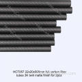 22x20x500mm 100% tubi tal-fibra tal-karbonju matte twill